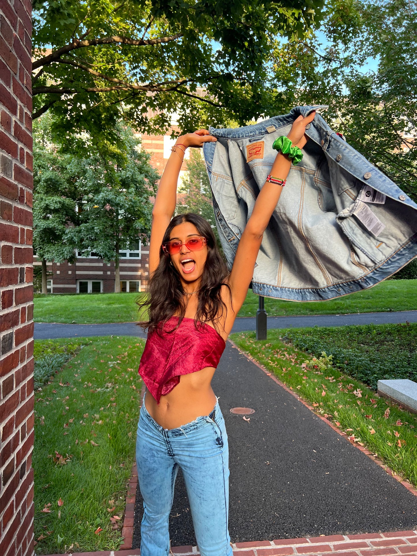 Bundle: Jacket and Silk Scarf Top